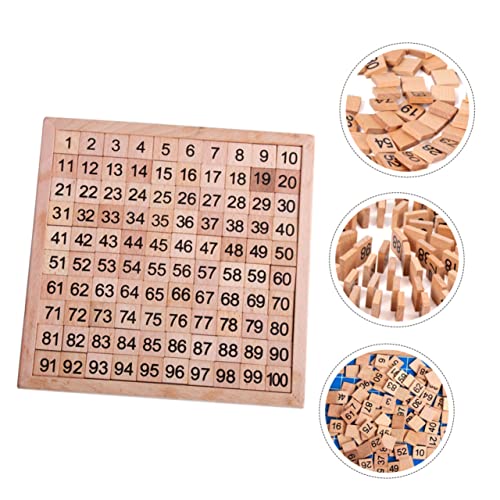 TOYANDONA 1 Satz Nummernsortiertafel Kinder Puzzle rätselbuch Kinder Kleinkind Spielzeug Gehirnspielzeug Steckpuzzles pädagogisches Spielzeug Zahlenrätsel für Kleinkinder hölzern von TOYANDONA