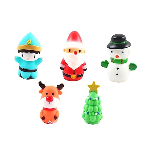 15 STK Weihnachts- Urlaub Fingerpuppen Weihnachtsfeier Tasche Spielzeug Bade Fingerpuppen Weihnachts Figuren weihnachtsfigur Handpuppenspielzeug Mini-Fingerpuppen Vinyl TOYANDONA von TOYANDONA