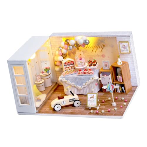 1Stk DIY Kits bastelmaterial für Kinder weihnsgeschenke holzkit Puppenhaus Miniatur Mini- zum Selbermachen Spielzeug zum manuellen Zusammenbauen hölzern TOYANDONA von TOYANDONA