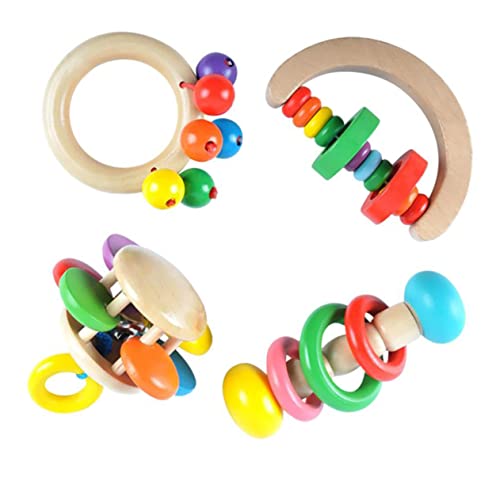 1Stk Kinderglocken kunststoffgriff Easy Grip Music Instrument schlittenglocke Education Toy Spielzeug Glöckchen Musikinstrument Klingel aus Edelstahl Hölzern TOYANDONA von TOYANDONA