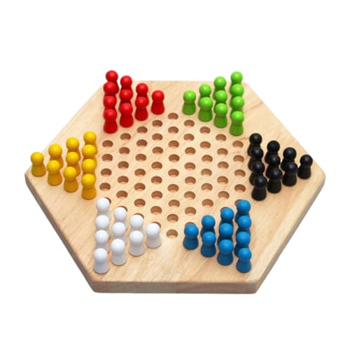 1stk Chinesische Dame Aus Holz Entwicklungsspielzeug Traditionelle Chinesische Dame Kinder Dame Klassisches Spielzeug Interaktive Spiele Für Kinder Chinesisches Schachbrett Bambus TOYANDONA von TOYANDONA