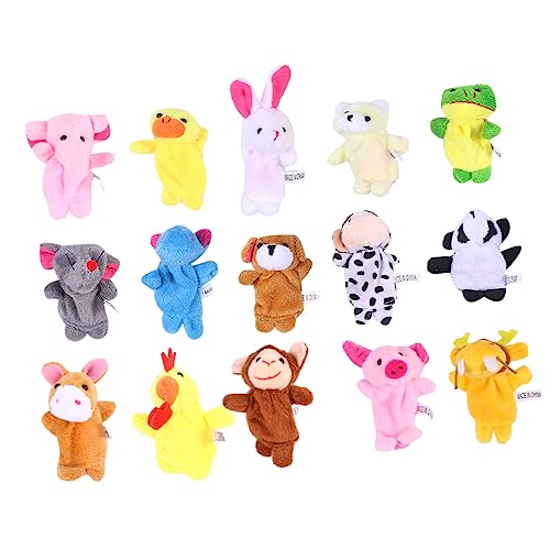 22 STK Handpuppe Spielzeug Zoopuppen Für Kinder Tierisches Fingerspielzeug Tierische Fingerpuppen Hund Handpuppe Tierhandpuppen Plüschtier Weiches Fingerspielzeug Plüschpuppe TOYANDONA von TOYANDONA