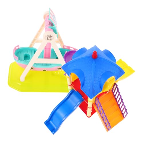 TOYANDONA 2pcs Miniatur Rutsche Spielzeug Jungen Und Mädchen Farbe Spielzeug Puppenhaus Zubehör von TOYANDONA