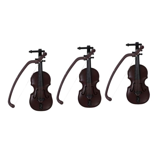 3 Stück Mini Instrument Verzierung Violine Miniatur Instrument Miniaturen Klavier Mini Instrument Modell Haushaltsinstrument Modell Dekoratives Mini Instrument TOYANDONA von TOYANDONA