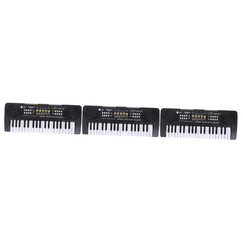 3st Elektronische Orgel Für Kinder Klavierlernspielzeug Elektronisches Keyboard-Klavier Nützliches Klavierspielzeug Kinder Spielset Mikrofon Spielzeug Kindertastatur Plastik Black TOYANDONA von TOYANDONA