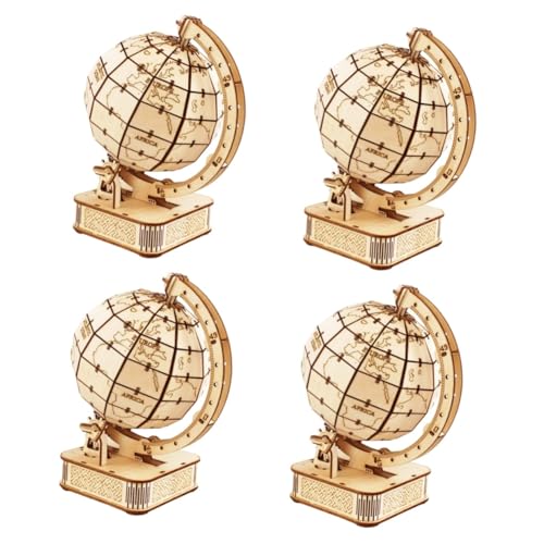 4 Sätze -Modell Lernspielzeug Geographie-Spielzeug Puzzlespielzeug für Kinder D Erdball Modell 3D-Puzzle Puzzlekarte Puzzlematte Kinderspielzeug lustiges -Puzzle Linde TOYANDONA von TOYANDONA