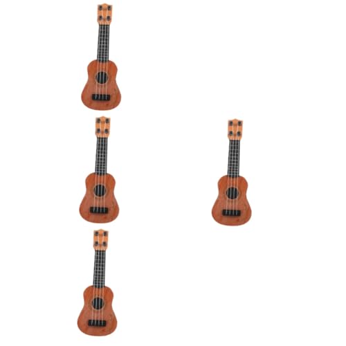 4 Stück Gitarrenspielzeug für Kinder Musikalisches Spielzeug für Kinder Musikalisches Lernspielzeug für Kinder Kinder-Instrument-Spielzeug Kinderspielzeug Ukulele Kleinkind Gitarre TOYANDONA von TOYANDONA