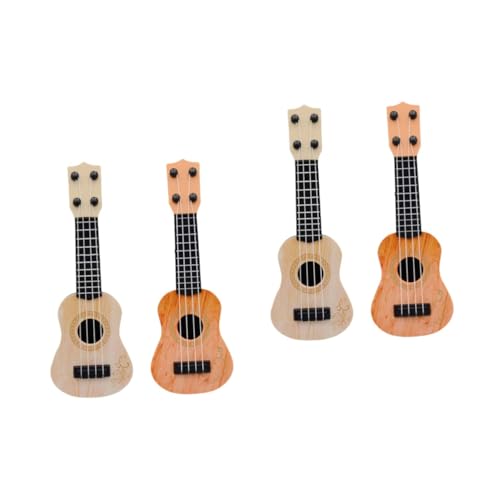 4 Stück Mini Ukulele Kleinkind Musikinstrument Spielzeug Ukulele Für Kinder Anfänger Kindergitarrenspielzeug Nachahmung Von Gitarrenspielzeug Kinderspielzeug TOYANDONA von TOYANDONA