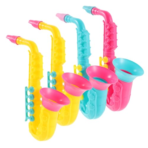 4 Teiliges Saxophon Spielzeug Für Kinder Klarinetten Spielzeug Puppenhaus Instrument Musik Lernspielzeug Musikinstrument Modell Für Bühne Musikinstrument Spielzeug TOYANDONA von TOYANDONA