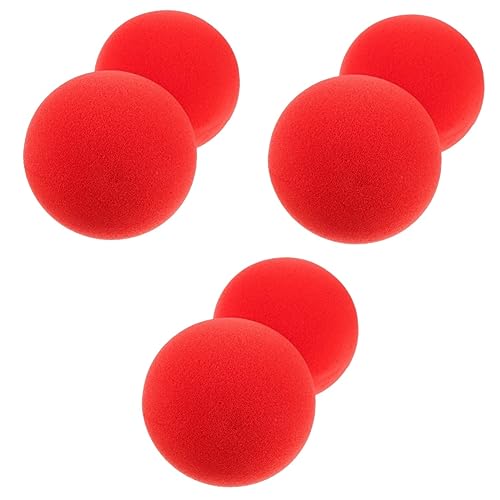 6 STK Rotes Zubehör Zauberer Liefert Rote Kugeln Trick Liefert Kleine Bälle Trick-Requisiten Gimmick-Tricks Spielzubehör DIY-Tricks-Requisite 10cm Kind Schwamm Dekorationen von TOYANDONA