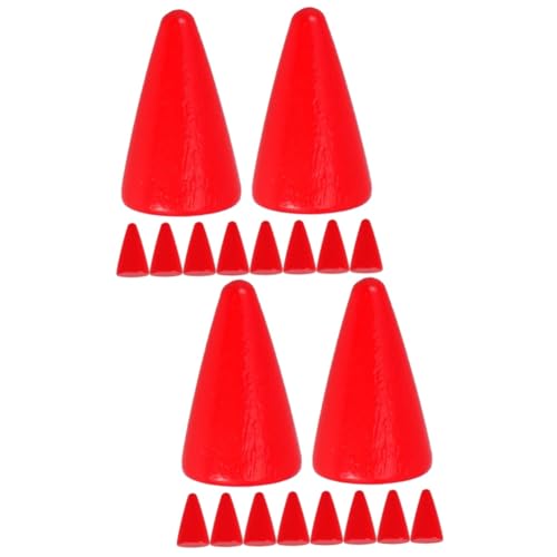 60 STK Schachzubehör Spielkomponente Schach Ersatz Schach Für Brettspiel Schachbrett Zubehör Schachbrett Schach Board-zubehör Spielfiguren Tischmarker Brettspiele Bauern Holz Rot TOYANDONA von TOYANDONA