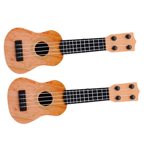 8 STK Mini-Ukulele Ukulele-Modelle Spielzeuge Nachahmung Von Gitarrenspielzeug Ukelele Für Anfänger Pädagogisches Babyspielzeug Kinderspielzeug Ukulele Modell Spielzeug Plastik TOYANDONA von TOYANDONA