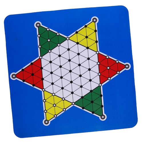 Chinesische Dame Schachbrett Schachspiel Zubehör spielbrett Chinesisches Brettspiel Gummimatte für Schachspiele Mini Schach Planke Spielzubehör Zubehör für Schachspiele Stoff Blue TOYANDONA von TOYANDONA