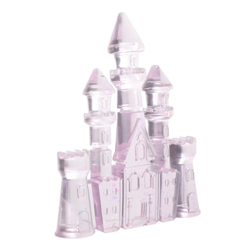 TOYANDONA Edelstein Burg Spielzeug Mädchen Spielzeug Rosa Kinder Spielzeug Mädchen Spielzeug Burg Mädchen Spielzeug Casetle Ornament Burg Skulptur Burg Kuchen Topper Rosa von TOYANDONA