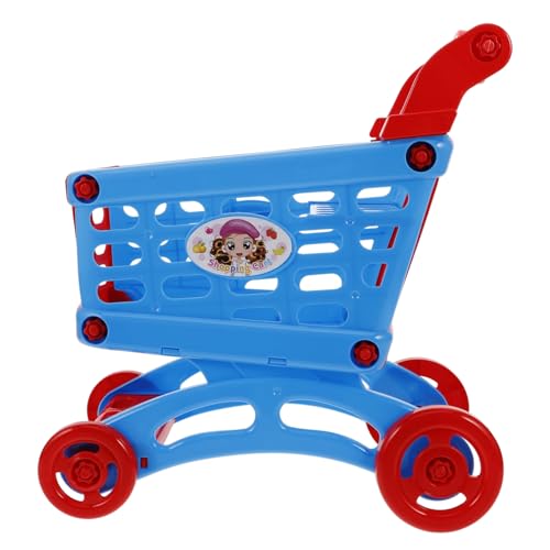 Einkaufswagen Supermarkt Zubehör Spielzeug-Einkaufskorb Kinderwagen Mini Körbe Babywagen Lebensmittelladen Spielen Einkaufskorb für Kinder Puppenhaus-Miniaturen Miniwagen Plastik TOYANDONA von TOYANDONA