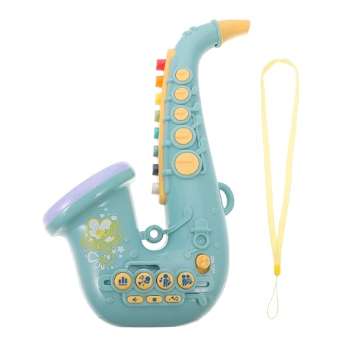 Saxophon Spielen Kann Elektrisches Saxophonspielzeug Kinderspielzeug Saxophonspielzeug Für Kinder Simulations-Saxophon-Spielzeug Musikalisches Saxophon-Spielzeug Plastik Green TOYANDONA von TOYANDONA