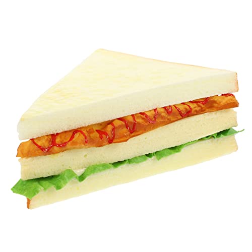 Simulations-Sandwich Plüsch Essen Toaster Künstlich Vorgeben Sandwich-Modell-Requisite Sandwich-simulationsmodell Konditorei-Brot-Requisite Brotstütze Pu TOYANDONA von TOYANDONA