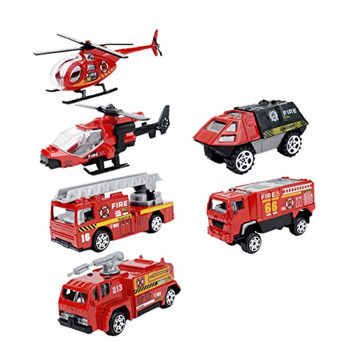 TOYANDONA 1 Auto Model Krankenwagen Spielzeug Feuerwehrauto Spielzeug Geburtstagsparty-zubehör Für Feuerwehrautos Mini-Fahrzeug Feuerwehrauto-Spielzeug Fahrzeug Spielzeug Rot Kunststoff von TOYANDONA