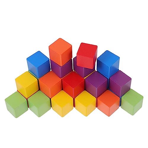 TOYANDONA 1 Farbige Blöcke Würfelblock Bauspielzeug Kinderspielzeug Rätsel Für Baustein Würfel Bauen Puzzle Für Kleinkinder Spielzeug Mit Geometrischen Blöcken Geometrie-Puzzle Colorful Holz von TOYANDONA