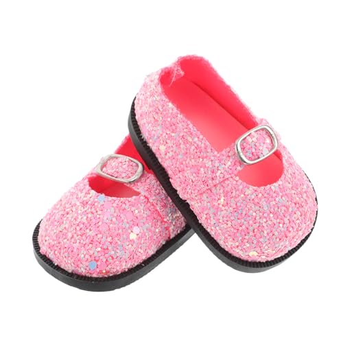 TOYANDONA 1 Paar Funkelnde Pailletten-Schuhe Für Puppen, Miniatur-Schuhe Für Puppen-verkleidung, Niedliche Kleine Schuhe Für Puppen, Miniatur-Puppen-zubehör von TOYANDONA