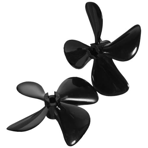 TOYANDONA 1 Paar Vierblattpropeller Hubschrauber-Truck Werkzeugwagen Desktop-Exemplare Mini-Aufkleber Muschel-Display bootmotoren Boat Motor Plastikpropeller Seilwerfer-Propeller STK Black von TOYANDONA