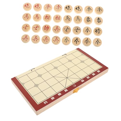 TOYANDONA 1 Packung Chinesisches Schachbrett Chinesische Dame Aus Holz Chinesisches Dame Brettspiel Traditionelles Brettspiel Aus Holz Chinesisches Damespiel Chinsee-Schach Hölzern von TOYANDONA