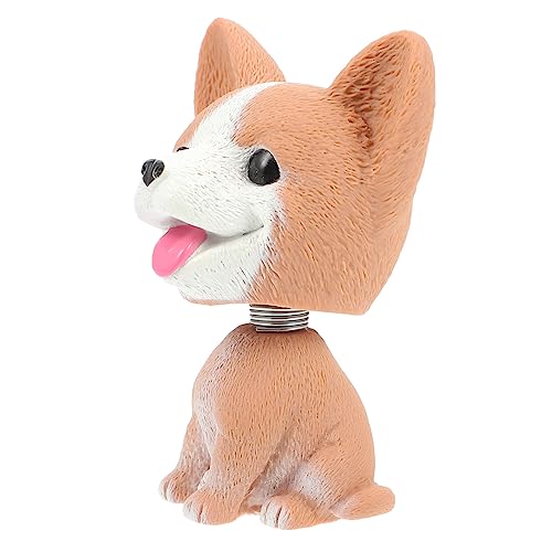 TOYANDONA 1 STK Bommel-hundeverzierung Deko Tierimitate Schmücken Mini-hundemodell Entzückendes Tiermodell Auto-hundemodell Corgi-hundeschmuck Hundeornament Mini Corgi Schmücken Harz von TOYANDONA