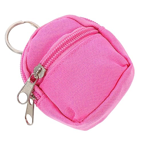 TOYANDONA 1 STK Puppenhaus-Schultasche Babypuppentasche Mädchenspielzeug Einhornspielzeug Für Mädchen Puppenessen Plüsch Puppensachen Mini-beutelverschließer Kinderspielzeug Rosa Segeltuch von TOYANDONA