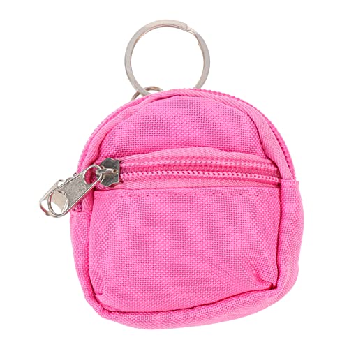 TOYANDONA 1 STK Puppenhaus-Schultasche Bausatz Mini- Puppenkleidung für Miniatur puppenstubenzubehör Mini schultüte Mini-Schultasche Mini-Hausschultasche aus Stoff Segeltuch Rosa von TOYANDONA