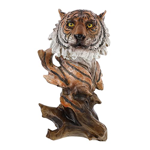 TOYANDONA 1 STK Tigerkopfverzierung Feng Katze-Statue- Tiger-Statue Desktop-bücherregal Tigerskulptur Simulierter Tiger Schmücken Zartes Tigerhandwerk Stylisches Tiger-Modell Harz von TOYANDONA