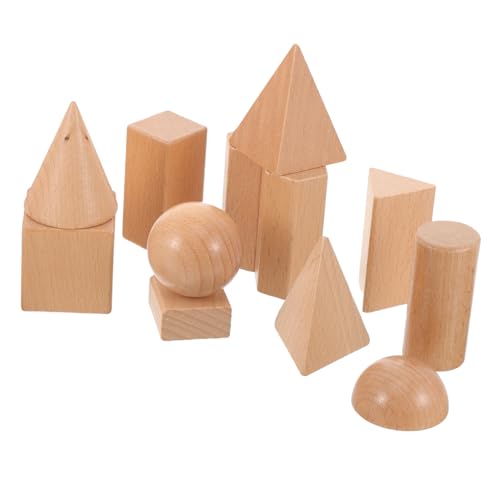 TOYANDONA 1 Sätze geometrisches Modell Krippenspielzeug für Kinder Bausteine ​​für Kleinkinder dimensional kinderspielzeug Kinder Spielzeug formpassendes Spielzeug 3D-Block-Spielzeug Holz von TOYANDONA