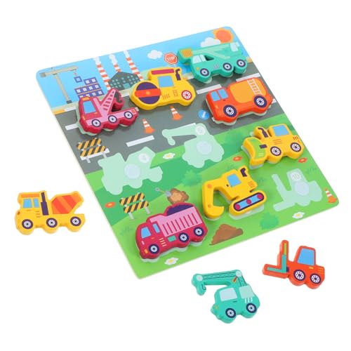 TOYANDONA 1 Satz 3D-Puzzle Lernspielzeug Für Rätsel Für Kleinkinder Frühpädagogisches Lernspielzeug Für Jungen Und Mädchen -Matching-Spiel Vorschulrätsel Holz von TOYANDONA