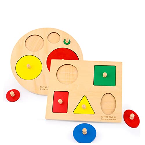 TOYANDONA 1 Satz 6St Form-Puzzle-Spielzeug Kinder holzspielzeug zabawki stymulujące rozwój Mathe-Spielzeug Kinderspielzeug Matheeinsätze Spielzeug kognitives Spielzeug Bambus Colorful von TOYANDONA