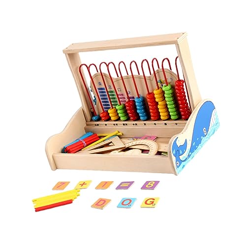 TOYANDONA 1 Satz Abakusständer Abacus for Abacus Toy Early Education Toy Counting Toy Mathe-Lernspielzeug Zahlen zählen Perlen Abakus-Rahmen Abakus-Spielzeug aus Holz hölzern Colorful von TOYANDONA