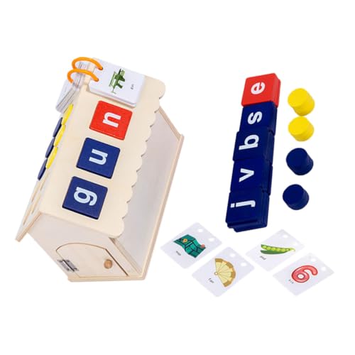 TOYANDONA 1 Satz Alphanumerisches Spiel Briefkabine Alphabet-rechtschreibspiel Buchstabenblock Lernen Kleinkinderhütte Buchstabenblock Für Rechtschreibspiele Für Holz von TOYANDONA