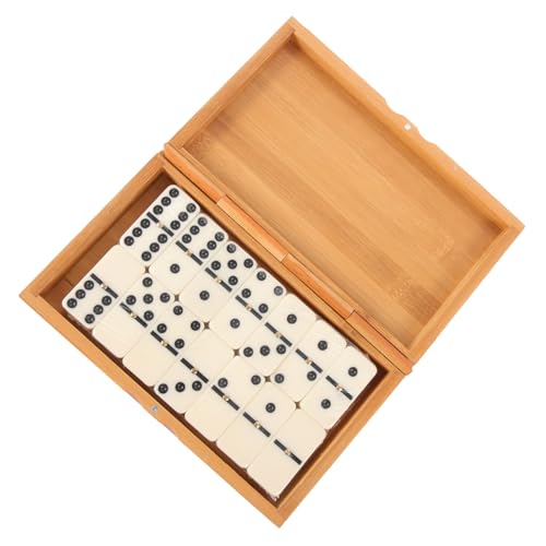 TOYANDONA 1 Satz Alte Domino- Domino-Spiel Domino Brettspiele Domino-Halter Domino-rennspielzeugspiel Klassisches Brettspiel Dominosteine Domino-bausteine Domino-brettspiele Bambus von TOYANDONA