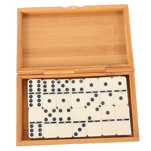 TOYANDONA 1 Satz Alte Domino- Spiel Dominosteine ​​liefern Retro-dominoblöcke Western Domino-rennen Domino-bausteine Westlicher Tischläufer Lustige Dominosteine Freund Bambus von TOYANDONA