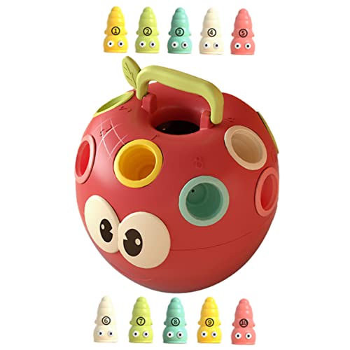 TOYANDONA 1 Satz Apple-Bug Kleinkindspielzeug Spielzeug Für Kleinkinder Spielzeug Stapeln Puzzlebrett Formen Kinder Lernblock Farblich Abgestimmtes Spielzeug Zahlenspielzeug Puzzlespiele Bpa von TOYANDONA