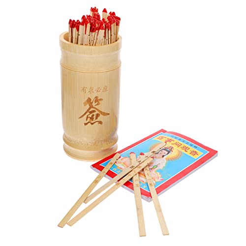 TOYANDONA 1 Satz Avalokitesvara-Lotterie Pinselstift für chinesische Kalligrafie Stock Stütze Vermögen klebt Shui feng chinesischer Wahrsagestab buddhistische Wahrsagestäbchen Lostopf Papier von TOYANDONA