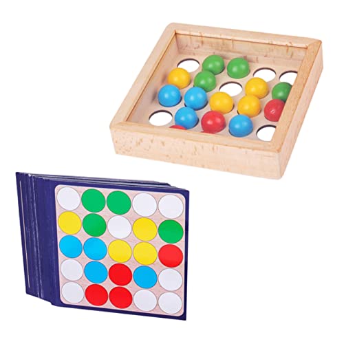 TOYANDONA 1 Satz Ball Holzspielzeug Match-puzzlespiel Gedächtnisrätsel Für Kinder Farbsortierer Für Kinder Lustiges Und Lehrreiches Spielzeug Sportspielzeug Für Kleinkinder Hölzern von TOYANDONA