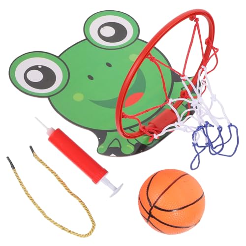 TOYANDONA 1 Satz Basketball-Brettspielzeug Basketball Hoop Indoor Indoor-Basketballkorb Jungen hängender Basketballständer Cartoon-Basketballkorb Kunststoffrahmen Green von TOYANDONA