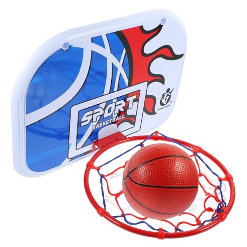 TOYANDONA 1 Satz Basketballspielzeug Booster Basketballkorb Netz Pop Basketballbälle Basketball-minikorb Reifen Spielzeuge Wandhängender Basketballständer Blue von TOYANDONA