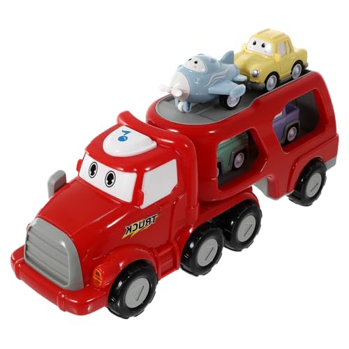 TOYANDONA 1 Satz Baufahrzeug puppenwagen kinderspielzeug Auto Toy Cars Traktorspielzeug Cartoon-Fahrzeug- Technisches Autospielzeug Trägheitsfahrzeuge Plastik rot von TOYANDONA