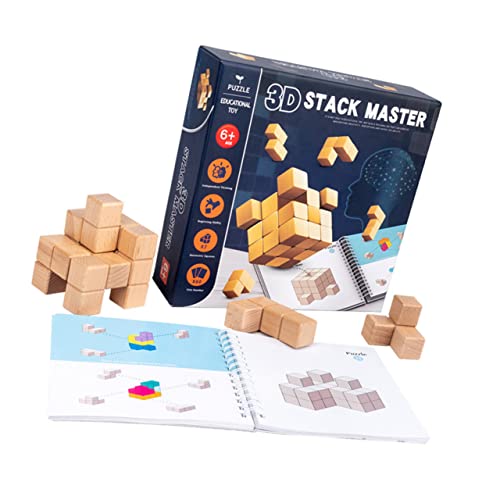 TOYANDONA 1 Satz Bausteine ​​Spielzeug Bausteine ​​Kleinkinder 3D-bausteine Stielspielzeug BAU Bausteine Lernspielzeug Zum Stapeln Stapelspielzeug Aus Holz Holzbausteine Stapelblöcke Hölzern von TOYANDONA