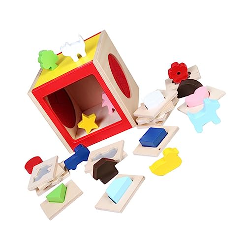 TOYANDONA 1 Satz Blindzauber-touchbox Tierspielzeug Babyspielzeug Exquisites Puzzle-Spielzeug Buntes Puzzle-Spielzeug Formpassendes Spielzeug Lernspielzeug Zum Sortieren Kinderspielzeug Holz von TOYANDONA