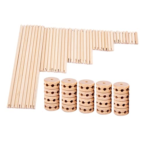 TOYANDONA 1 Satz Blöcke Montessori-Spielzeug für Kinder zusammengebautes Spielzeug Kinder entwicklung kindliche entwicklung Kid Toys pädagogisches Spielzeug Lernspielzeug hölzern Light Brown von TOYANDONA