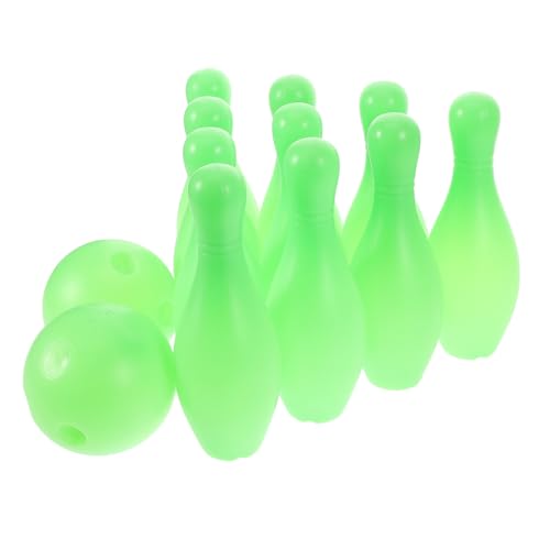 TOYANDONA 1 Satz Bowling-Set Für Kinder Bowlingzubehör Bowlingspiele Für Kinder Drinnen Kegeln Kinder Indoor-Spiele Tisch-bowlingspiel Aktivitäten Für Kinder Mini-Bowling Light Green Sport von TOYANDONA