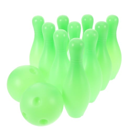 TOYANDONA 1 Satz Bowling-Set Für Kinder Mini-Bowling-tischspiel Bowlingzubehör Mini-Desktop-bowlingspiel Bowling-Spielzeug Aktivitäten Für Kinder Bowling-Party-Dekorationen Sport Light Green von TOYANDONA