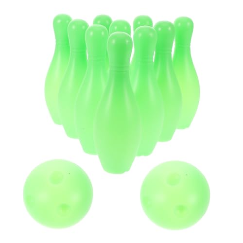 TOYANDONA 1 Satz Bowling-Set für Kinder Spielzeug für Kinder Bowlingzubehör Bowling-Party-Dekorationen Bowling für Kinder Kleinkindspiele Bowling-Spielzeug Kegeln Kinder Sport Light Green von TOYANDONA