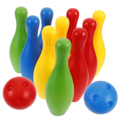 TOYANDONA Bowling-Set für Jungen und Mädchen 2-in-1-bowling-spielzeug für Jungen und Mädchen Bowling-Spiel mit Großen Bällen für Lustige Familienpartys von TOYANDONA